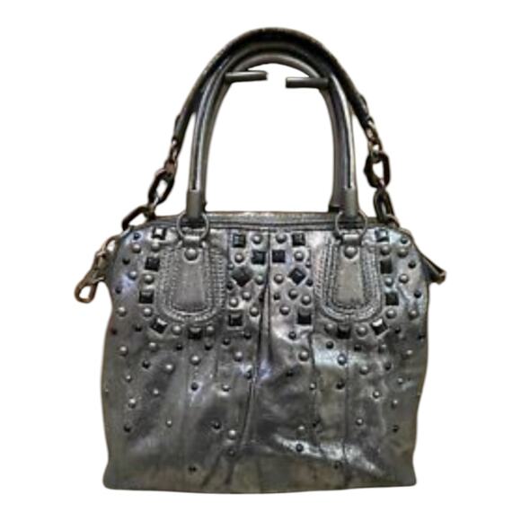 COACH Limited ED‎ KRISTIN GRAY METALLIC SILVER GUNMETAL NUBUCK SUEDE BAG Purse - Picture 5 of 16